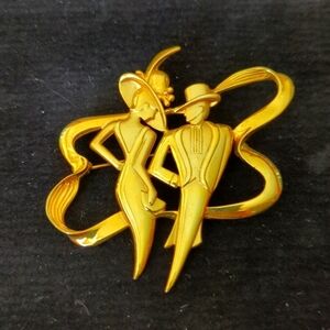 35. JJ Jonette Art Deco Brooch